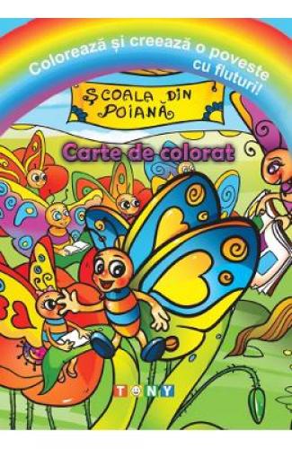 Coloreaza si creeaza o poveste cu fluturi! Carte de colorat - Carti pentru copii - Carti de colorat