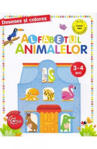 Desenez si colorez Alfabetul animalelor 3-4 ani - Carti pentru copii - Carti Prescolare